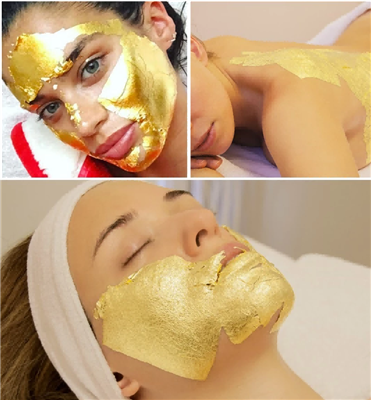 ورق الذهب، وهو منتج جيد للعناية بالبشرة، ومشروع الديكور الفاخر.